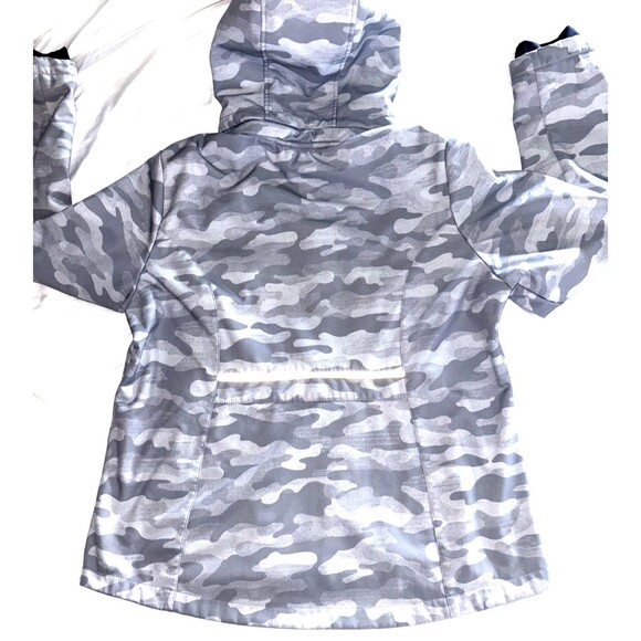 Free Country Women’s Gray Silver Chip Camo Lightweight Jacket XL Hooded - Picture 7 of 11